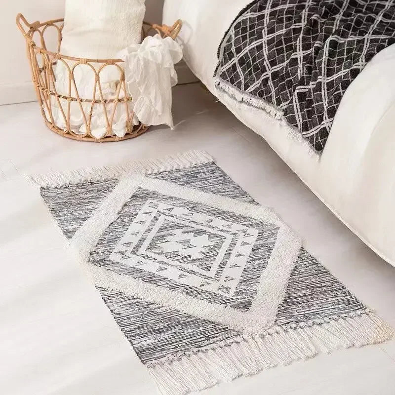 Bohemian Hand-Woven Tassel Rug - image 13