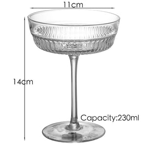 2PCS Elysia Champagne Cups, Goblet Cocktail Glasses Martini Glass