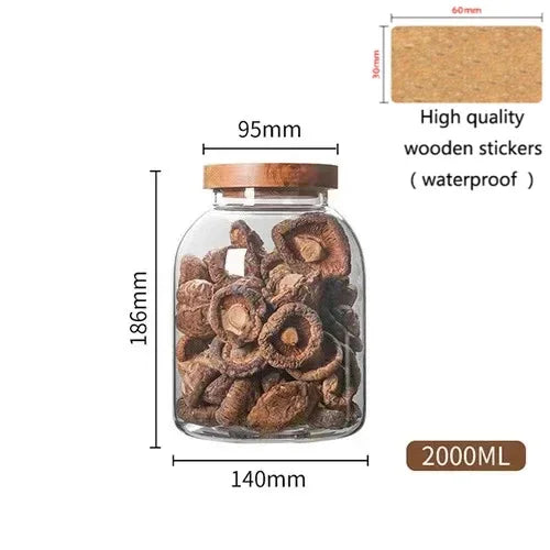 Airtight Glass Canister with Wood Lid - image 6