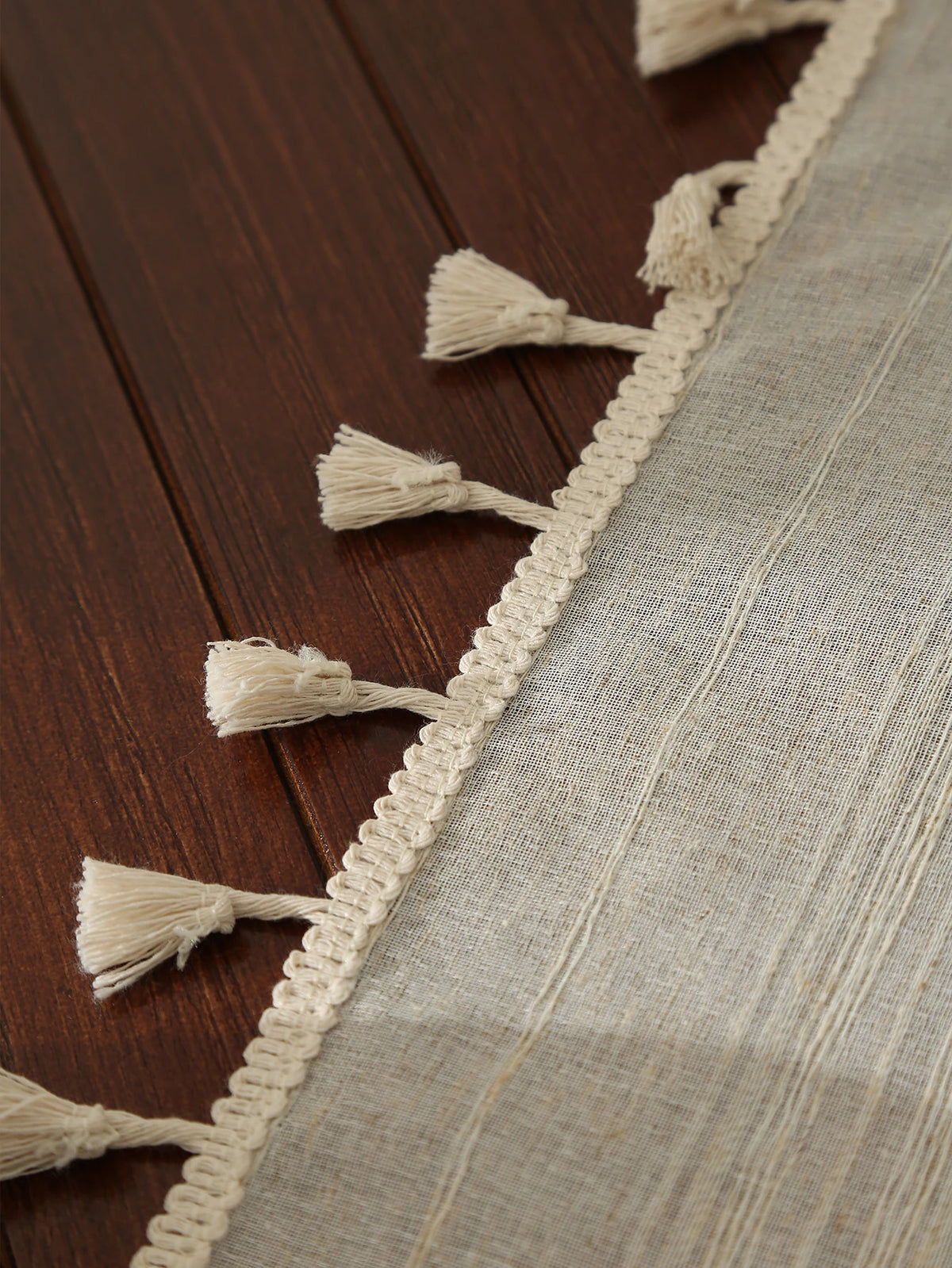 Cotton-Linen Tassel Tablecloth - image 6