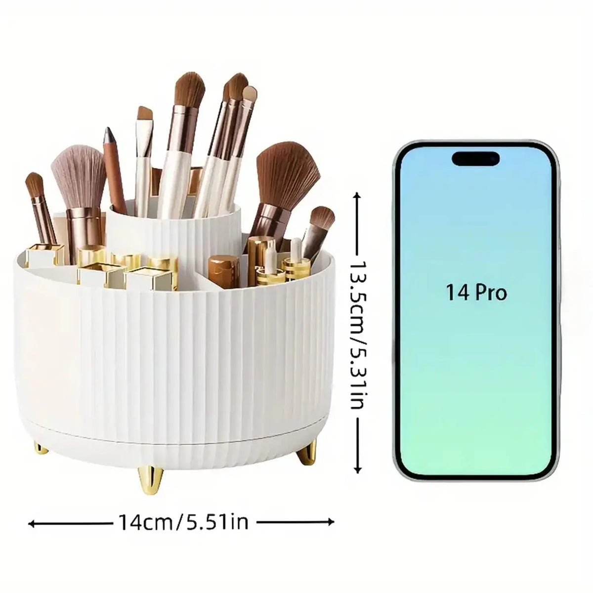 360° Rotating Makeup Organizer - image 2