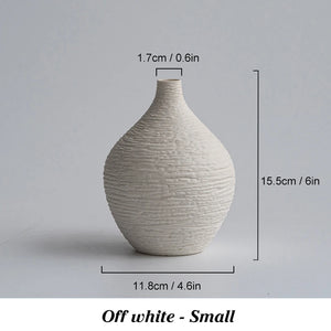 Nordic Narrow-Neck Ceramic Vase - thumbnail 9