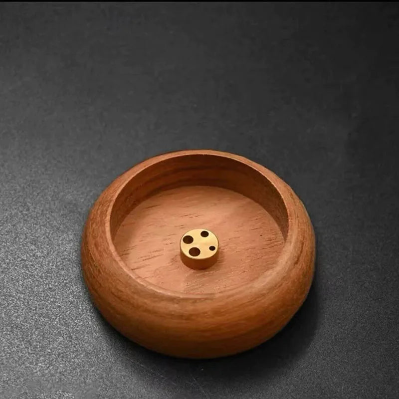Round Wooden Incense Stick Holder - image 2