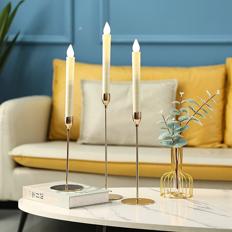 Luxury Metal Candle Holders Candlestick Fashion Wedding Table Candle Stand Exquisite Candlestick Christmas Table Home Decor