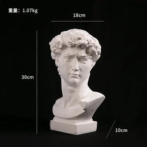 Classical David Bust Sculpture - thumbnail 7
