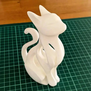 Minimal Sitting Cat Sculpture - thumbnail 6