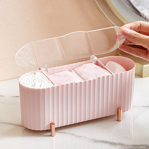 Dustproof cosmetic cotton storage box with cover Cotton swab makeup remover cotton