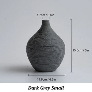 Nordic Narrow-Neck Ceramic Vase - thumbnail 10