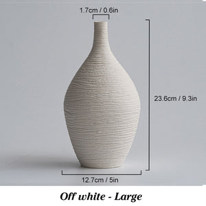 Creative Ceramic Vase Narrow Mouth Nordic Home Decoration Ceramic Crafts Bedroom Desktop Flowerpot Decoration