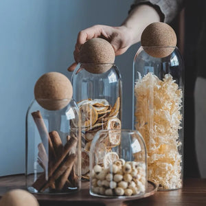 Glass Storage Jar with Cork Stopper - thumbnail 5