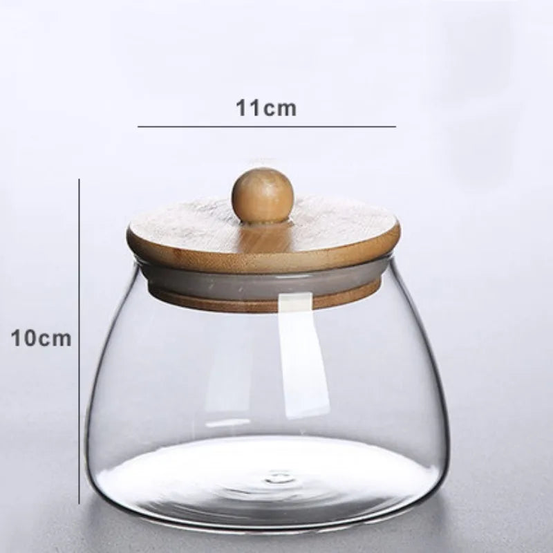 Round Glass Storage Jar with Cork Lid - image 6