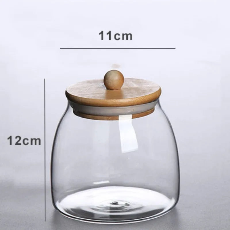 Round Glass Storage Jar with Cork Lid - image 7