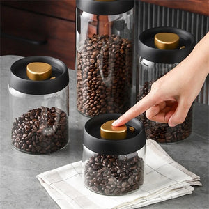 Glass Coffee Canister with Press-Down Lid - thumbnail 5