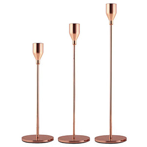 Metal Taper Candle Holders – Set of 3 - thumbnail 8