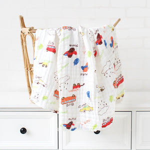 Bamboo Cotton Baby Blanket: Infant Swaddle Wrap | Warm Quilt | Muslin Bed Cover