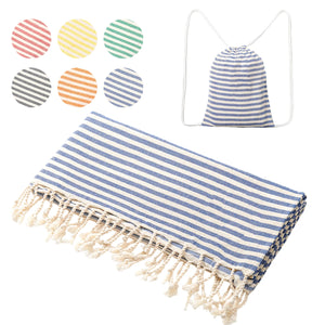 Striped Tassel Beach & Bath Towel - thumbnail 1
