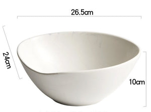 White Soup Bowl: Household and Hotel Tableware, Special Japanese Light Luxury Ceramic, Western Food French Soup Bowl