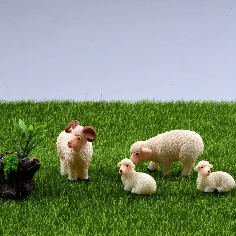 Mini Sheep Family Figurine Set - 4 Pieces - image 4