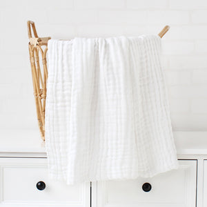 Bamboo Cotton Baby Blanket: Infant Swaddle Wrap | Warm Quilt | Muslin Bed Cover