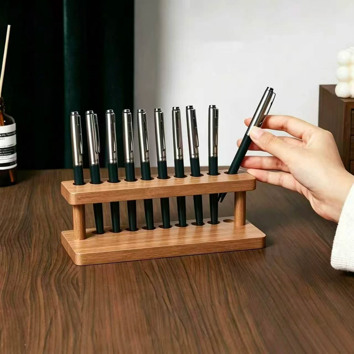 Wooden Desk Organizer with Phone Stand - image 3