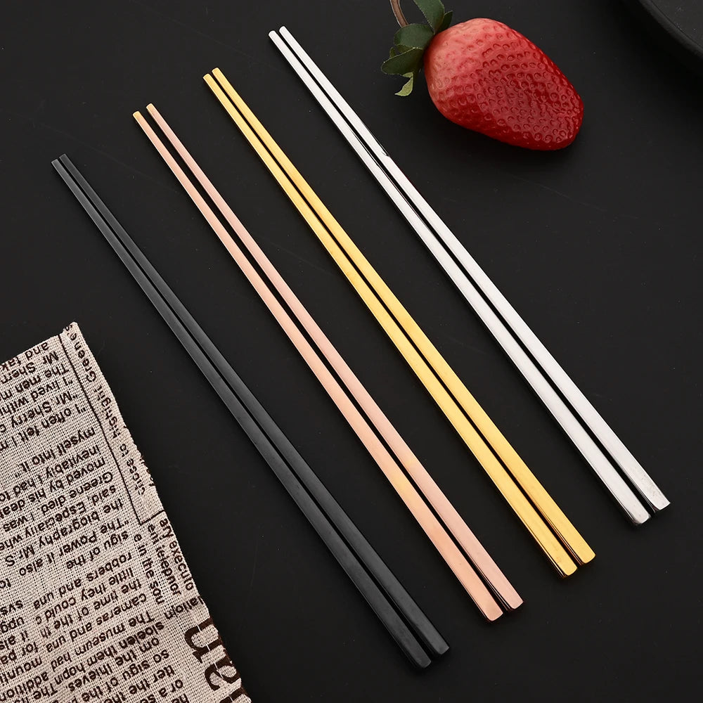 Korean-Style Stainless Steel Chopstick & Spoon Set - image 6
