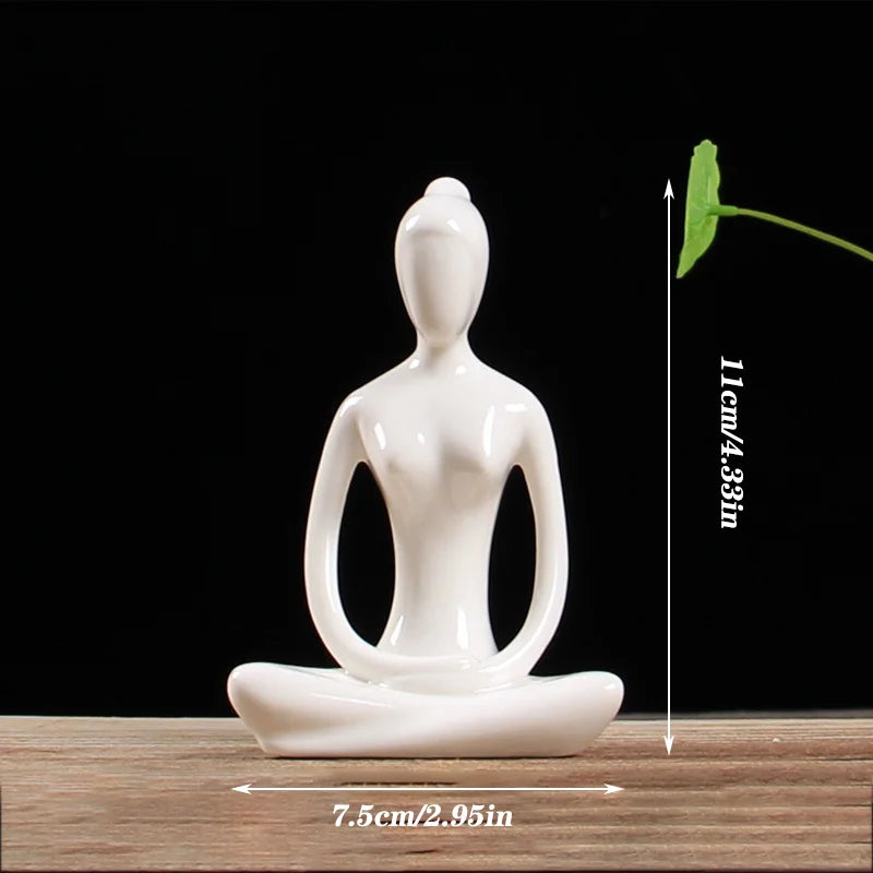 Abstract Ceramic Yoga Pose Figurine - image 12