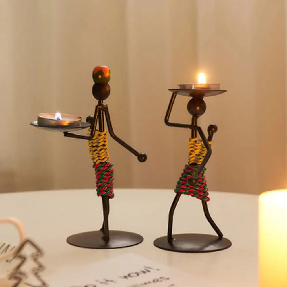 Sculptural Metal Candlestick - image 4