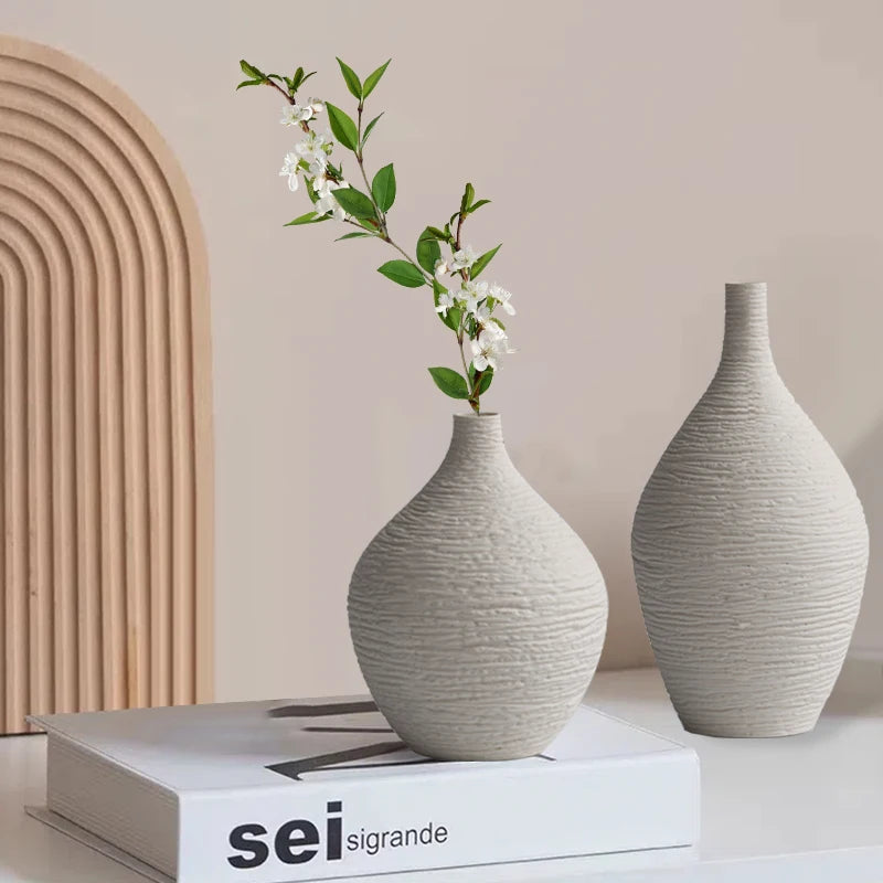 Nordic Narrow-Neck Ceramic Vase - image 4
