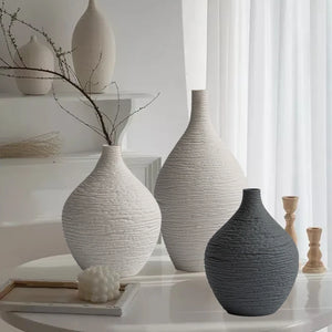 Nordic Narrow-Neck Ceramic Vase - thumbnail 1