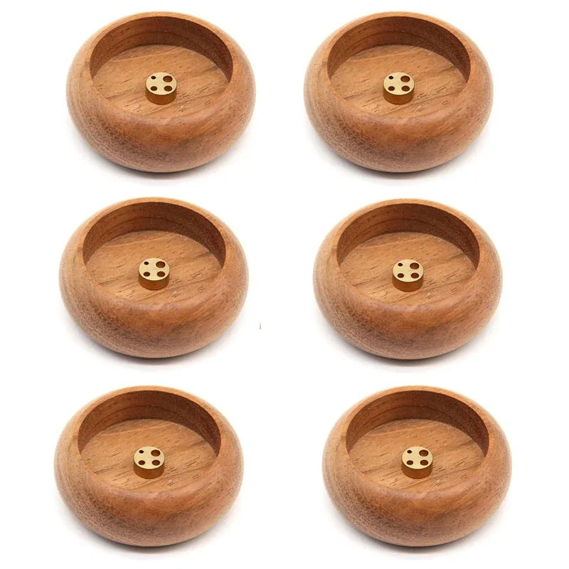 Round Wooden Incense Stick Holder - image 10