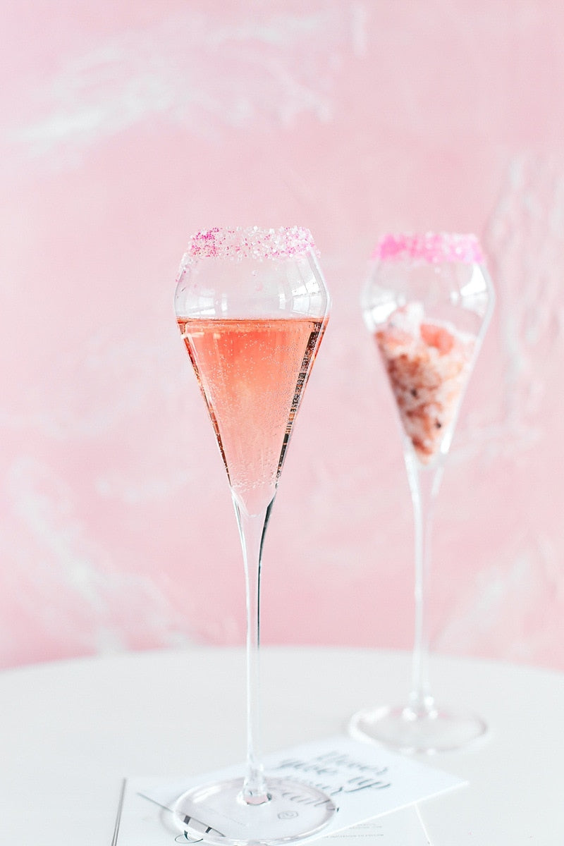 2PCS Classy Champagne Flutes Lead-Free Premium Crystal Hand Blown Crystal Champagne Glasses for Wedding Anniversary Christmas