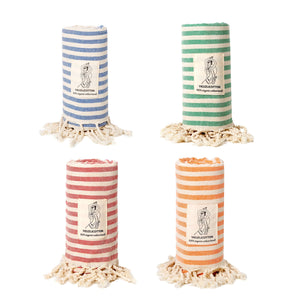 Luxury Striped Tassel Bath Towel: 100% Cotton | Sauna Spa | Home Travel | Beach