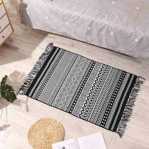 Bohemian Hand-Woven Tassel Rug - thumbnail 14