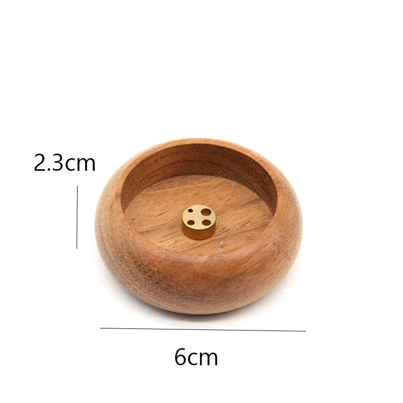 Round Wooden Incense Stick Holder - image 9