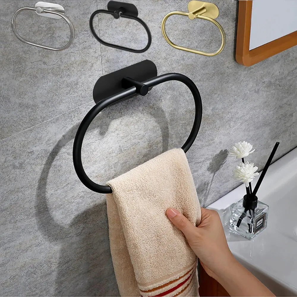 Stainless Steel Adhesive Towel Bar - image 1
