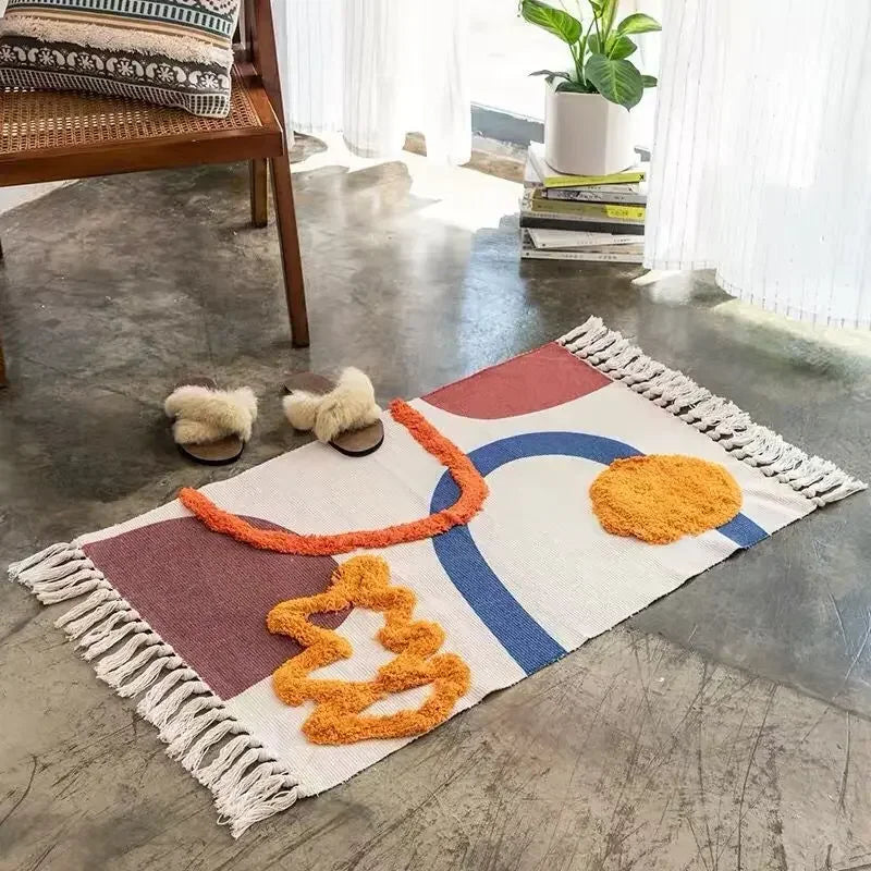 Bohemian Hand-Woven Tassel Rug - image 17