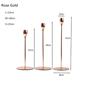 Luxury Metal Candle Holders Candlestick Fashion Wedding Table Candle Stand Exquisite Candlestick Christmas Table Home Decor