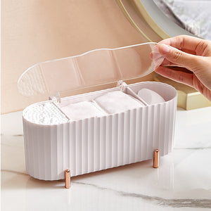 Dustproof cosmetic cotton storage box with cover Cotton swab makeup remover cotton