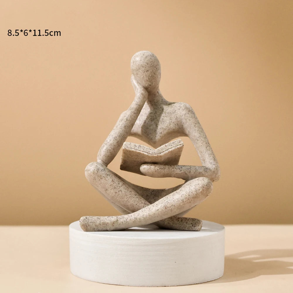 Abstract Thinker Sculpture - image 7