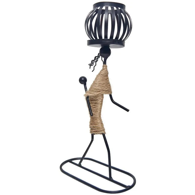 Abstract Figure Metal Candlestick - image 6