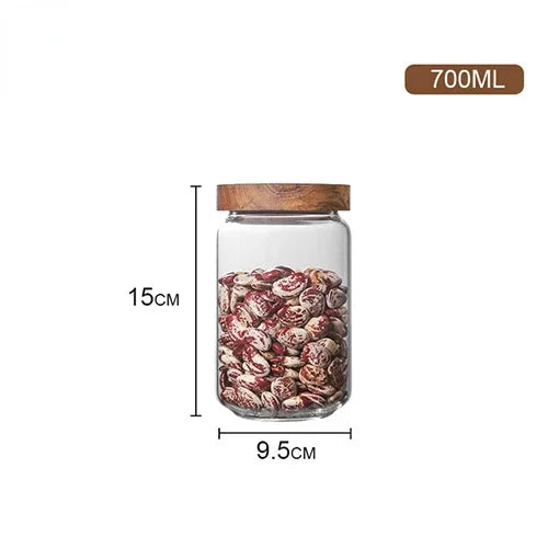 Airtight Glass Canister with Wood Lid - image 11