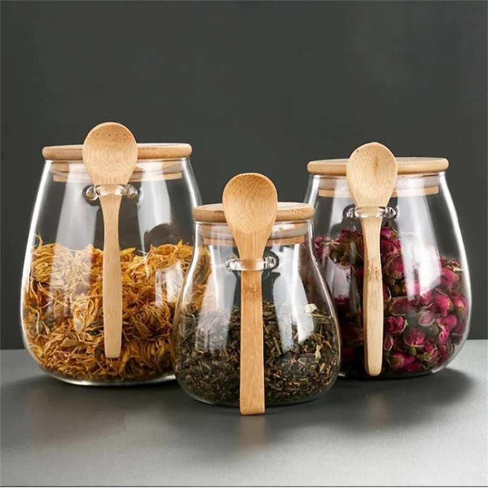 Glass Storage Jar with Bamboo Lid - image 4
