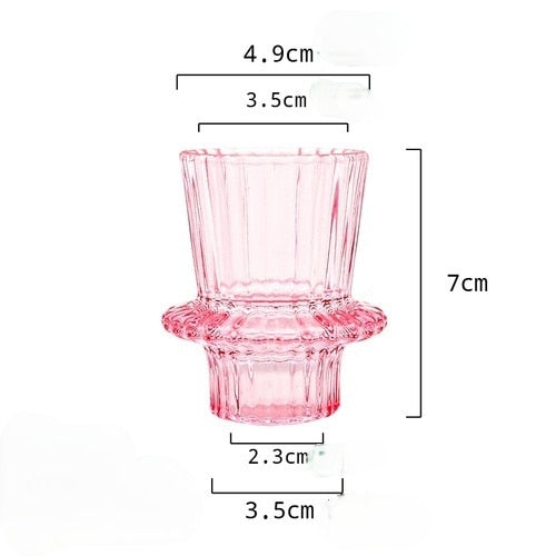 Nordic Tealight Holder Candlestick Candles Holders Table Candle Stand Romantic Candlestick Home Decoration Crystal Glass