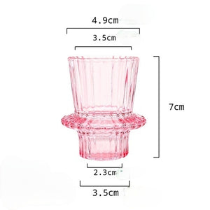 Nordic Tealight Holder Candlestick Candles Holders Table Candle Stand Romantic Candlestick Home Decoration Crystal Glass