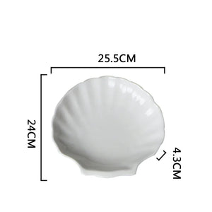 Shell-Shaped Ceramic Serving Plate - thumbnail 7