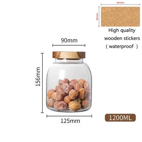 Airtight Glass Canister with Wood Lid - image 7