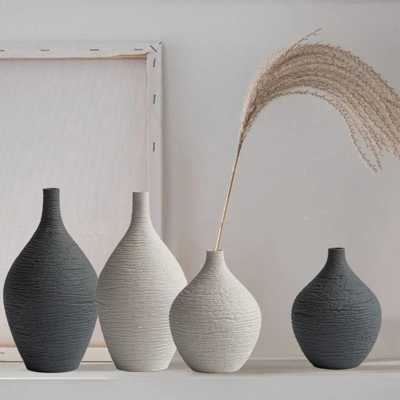 Nordic Narrow-Neck Ceramic Vase - image 3