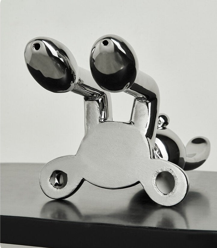 Modern Home Decor Creative Electroplating Rabbit Ceramic Figurines Miniatures Living Room Decoration Office Desk Decoration