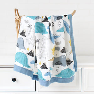 Bamboo Cotton Baby Blanket: Infant Swaddle Wrap | Warm Quilt | Muslin Bed Cover