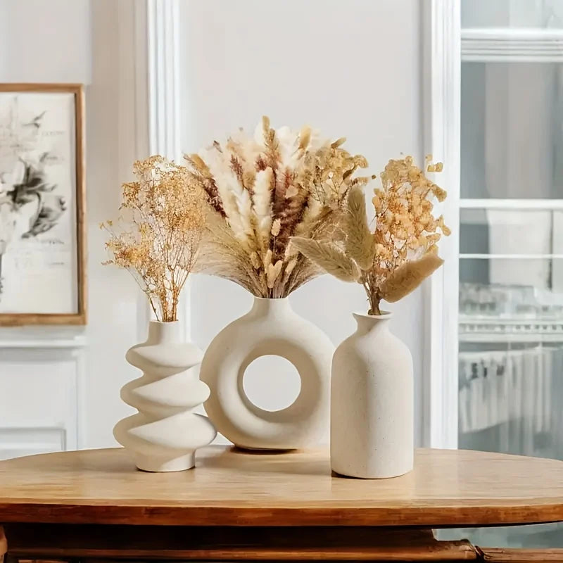 Bohemian Ceramic Vase Set of 3 - image 2